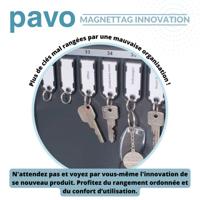Pavo Magnettag sleutelkast, voor 50 sleutelhangers, donkergrijs - thumbnail