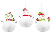 Amscan hangdecoratie Sneeuwpop 20,3 cm papier - thumbnail