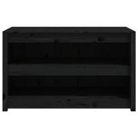 Keukenkast voor buiten 106x55x64 cm massief grenenhout zwart - thumbnail