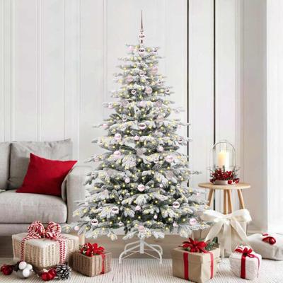 VidaXL Kunstmatige inklapbare kerstboom wit 180 cm pe en pvc