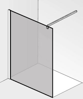 Saqu Modulo inloopdouche met semi-gesatineerd glas 120x210cm