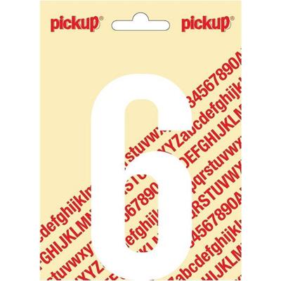Plakcijfer Nobel Sticker cijfer 6 wit Pickup - Pickup