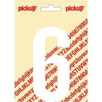 Plakcijfer Nobel Sticker cijfer 6 wit Pickup - Pickup - thumbnail