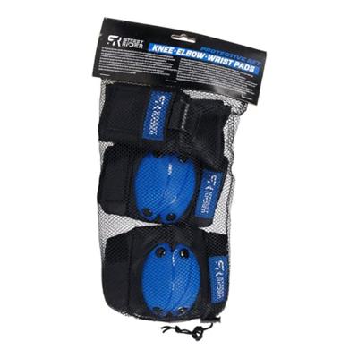 Street Rider skate beschermset 6 delig blauw/zwart small