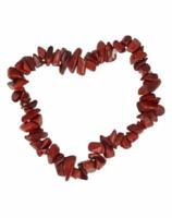 Edelsteen Splitarmband Rode Jaspis - 13 cm - thumbnail