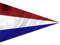 Dokkumer Vlaggen Centrale Puntvlag nederland 20x30 cm spun-poly - thumbnail