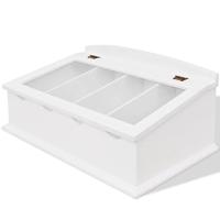 VidaXL Besteklade mdf wit barok stijl - thumbnail