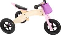 Small Foot - houten driewieler en loopfiets 2in1 maxi roze - thumbnail