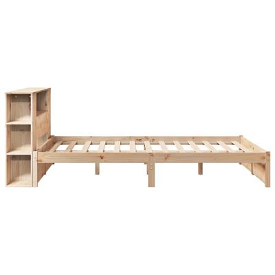 Bed met boekenkast zonder matras massief grenenhout 120x200 cm - thumbnail