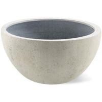 Grigio plantenbak Low Egg pot M antiek wit betonlook - thumbnail