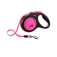 Flexi rollijn new classic neon tape zwart / roze - thumbnail