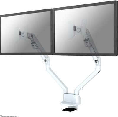 Neomounts FPMA-D750DWHITE2 Monitor-tafelbeugel Aantal monteerbare displays: 2 Display(s) 25,4 cm (10) - 81,3 cm (32) Wit In hoogte verstelbaar, Roteerbaar,