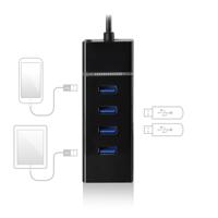 USB-HUB 4 Poorten Ewent EW1137 USB 3.1 Zwart - thumbnail