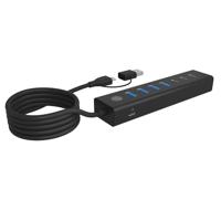ICY BOX IB-HUB1737-C3 USB 3.2 Gen 1 (3.1 Gen 1) Type-C 5000 Mbit/s Zwart - thumbnail
