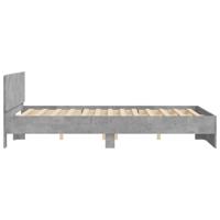 Bedframe met hoofdeinde betongrijs 160x200 cm - thumbnail