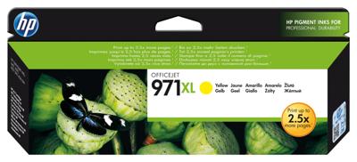 HP inktcartridge 971XL, 6.600 pagina's, OEM CN628AE, geel