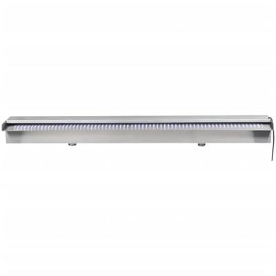 VidaXL Zwembadwaterval met led's rechthoekig 90 cm roestvrij staal