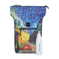 New Rebels Mart Art - New York Cafe at Night Rolltop Rugzak 21L - thumbnail
