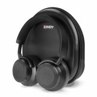 LINDY LH900XW Over Ear koptelefoon Draadloos Zwart Noise Cancelling Headset, Volumeregeling, Zwenkbare oorschelpen - thumbnail
