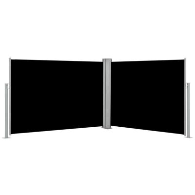 Windscherm uittrekbaar 100x1000 cm zwart Windscherm uittrekbaar 100x1000 cm zwart