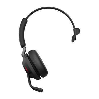 Jabra Evolve2 65 monaural On Ear headset Bluetooth Mono Zwart Volumeregeling, Indicator voor batterijstatus, Microfoon uitschakelbaar (mute) Telefoon