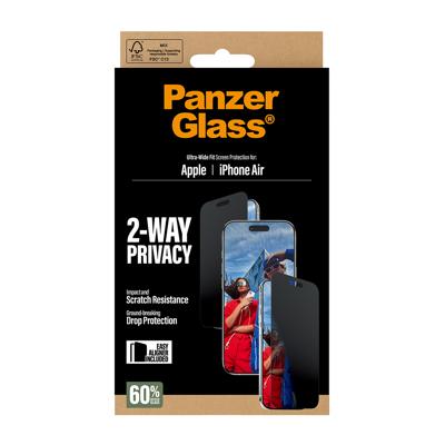 PanzerGlass PANZERGLASS - 2-Way Privacy Screen Protector iPhone 17 Air Ultra-Wide Fit PG74944 Screenprotector (glas) met privacyfolie Apple iPhone Air. 1