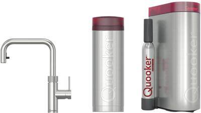 Quooker Flex Square met PRO3 boiler en CUBE reservoir 5-in-1 kokendwaterkraan RVS