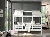 Vipack huisbed 2 panelen - wit - 90x200 cm - thumbnail