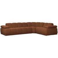 Woood Mojo hoekbank rechts bouclé Roestbruin Melange - thumbnail