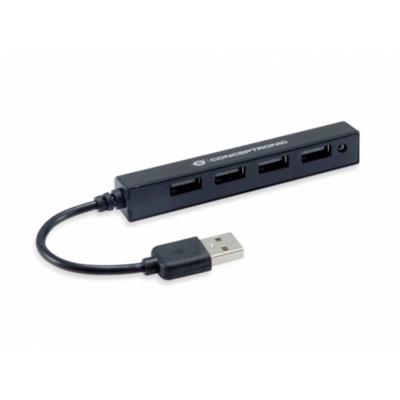 Conceptronic HUBBIES05B USB 2.0-hub 4 poorten Zwart
