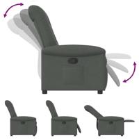 Fauteuil verstelbaar stof donkergrijs - thumbnail