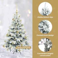 VidaXL Kunstkerstboom met 150 led met standaard wit 120 cm pe en pvc - thumbnail