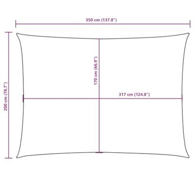 VidaXL Zonnescherm rechthoekig 2x3,5 m oxford stof crèmekleurig - thumbnail