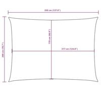 Zonnescherm rechthoekig 2x3,5 m oxford stof crmekleurig - thumbnail