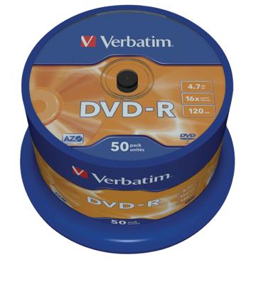 DVD-R Verbatim DVD-R Matt Silver 16x Zilverkleurig (50 Stuks)