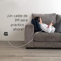 Kabel USB-C naar USB KSIX 3 m Zwart - thumbnail