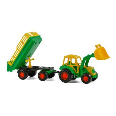 Cavallino tractor met voorlader en aanhanger groen Cavallino tractor met voorlader en aanhanger groen