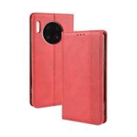 Magnetische Buckle retro Crazy Horse textuur horizontale Flip lederen case voor Huawei mate 30 met houder & kaartsleuven & fotolijstjes (rood) - thumbnail