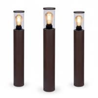 Set van 3 Brunswick Tuinlamp Corten 60cm - thumbnail