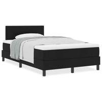 Boxspringbed met matras met matras Zwart 120 x 200 cm Stof - thumbnail