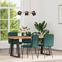 Eetkamerstoelen 4 st fluweel donkergroen - thumbnail