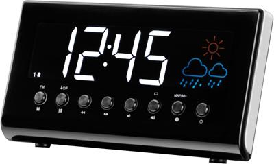 Enzo Denver Wekkerradio met weerstation LED zwart 8140240 Enzo Denver Wekkerradio met weerstation LED zwart 8140240