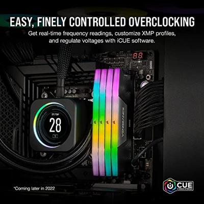 RAM-geheugen - CORSAIR - Vengeance RGB DDR5 - 32GB 2x16GB DIMM - 6000MT/s - Intel XMP - 1.40V - Zwart (CMH32GX5M2E6000C36) - thumbnail
