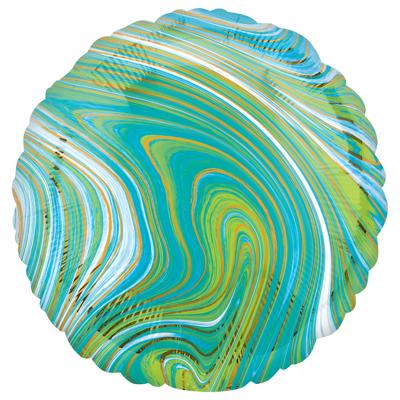 Amscan Folieballon Blue Green Circle 45 Cm Metallic