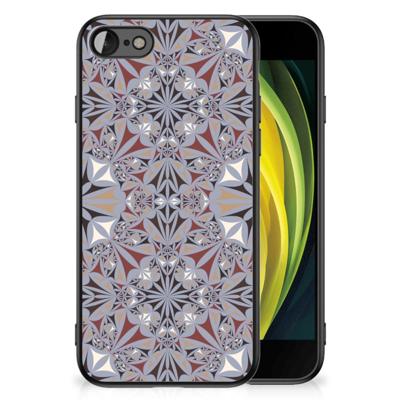 iPhone SE 2022 | SE 2020 | 7/8 Marmeren Print Telefoonhoesje Flower Tiles