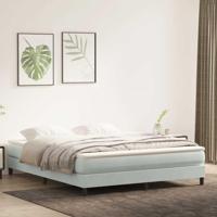 Bed boxspring zonder matras 180x220 cm fluweel lichtgrijs - thumbnail