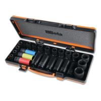 Beta 720/C24 24-delig set slagdoppen | 1/2" aandrijf aansluiting | gefosfateerd | in metalen kist - 007200904 007200904 - thumbnail