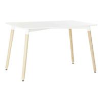 Eettafel DKD Home Decor Wit Berken Hout MDF 120 x 80 x 74 cm - thumbnail