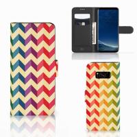 Samsung Galaxy S8 | Telefoon Hoesje | Zigzag Multi Color - thumbnail