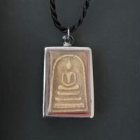 Gelukshanger Thailand met Kleitablet Boeddha (Incl. Koord) - thumbnail